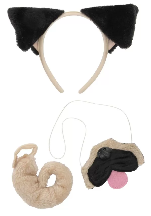 Cheap Pug Dog Ears Headband Nose And Tail Kit Accessory Kits