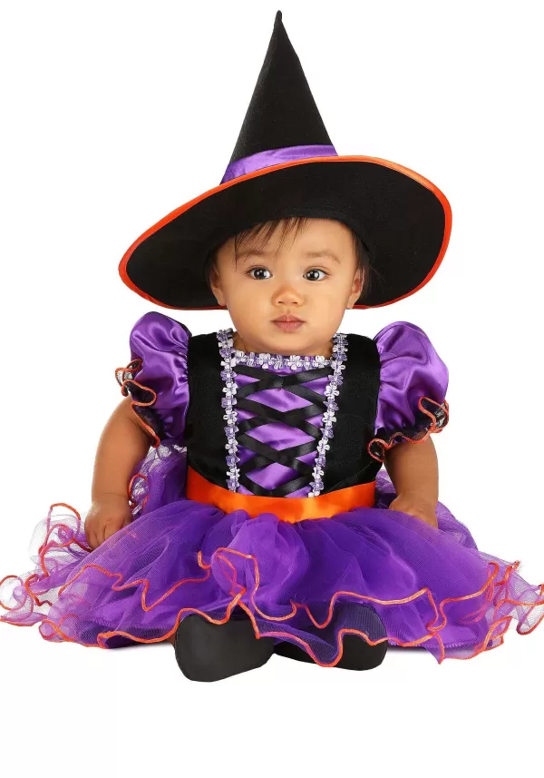 Cheap Purple Ribbon Witch Costume For Infants Baby Costumes