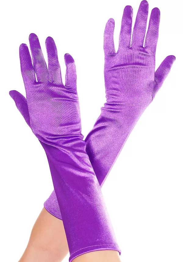 Store Purple Satin Women'S Gloves Gloves