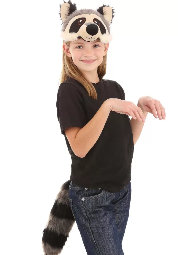 Online Raccoon Plush Headband & Tail Kit Accessory Kits