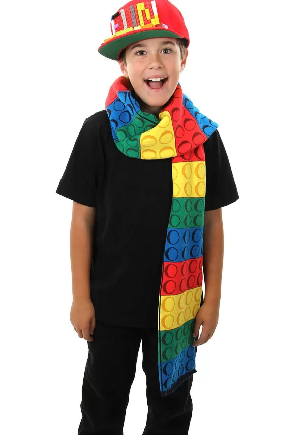 Online Rainbow Bricky Blocks Knit Scarf Scarves