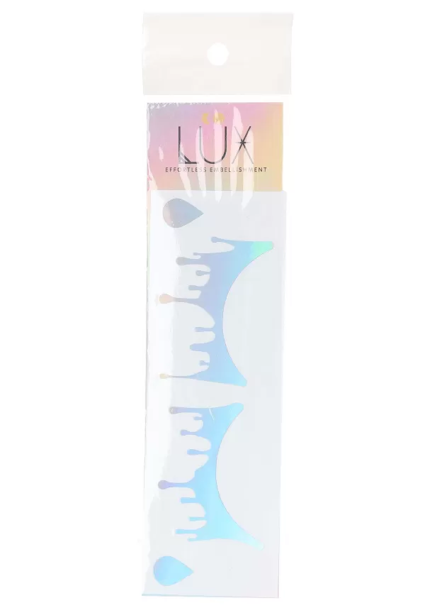 Hot Rainbow Chrome Cry Baby Holographic Face Decals Halloween Clothes