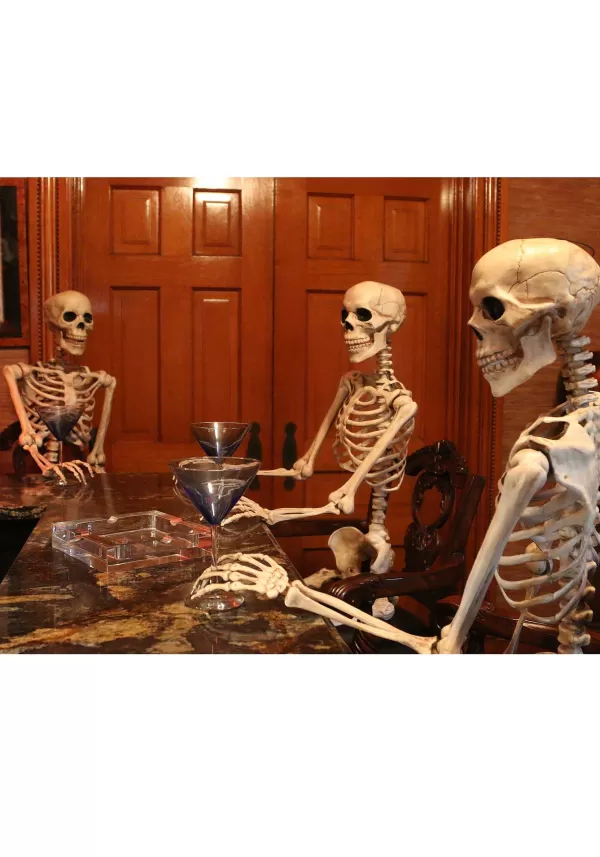 New Realistic Poseable Skeleton Halloween Prop Outdoor Decorations