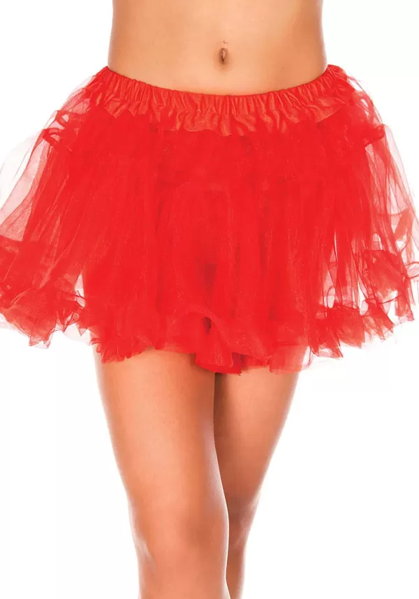 Fashion Red Mesh Petticoat For Women Petticoats