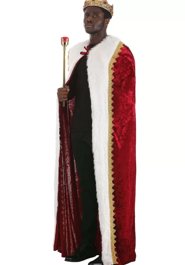 Clearance Regal King'S Red Costume Robe Capes