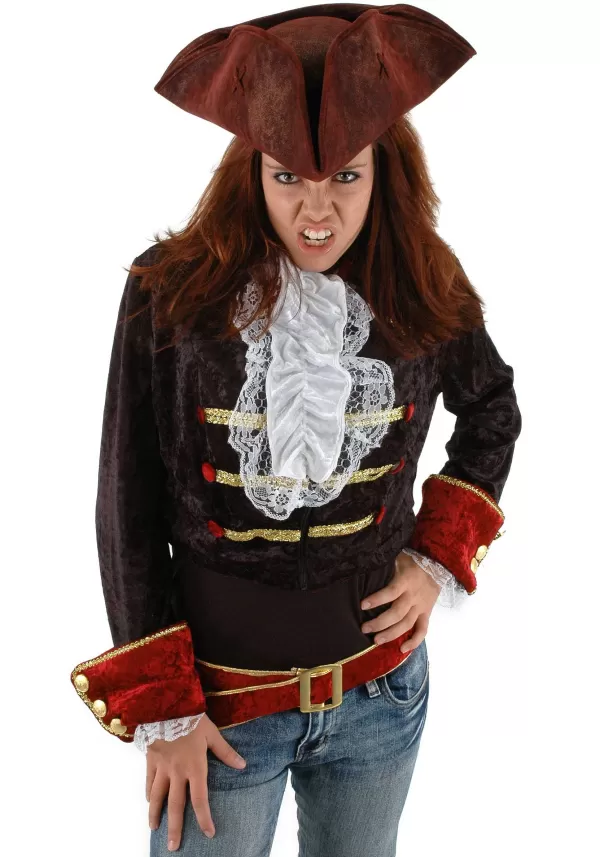 Store Scallywag Blood Red Costume Hat For Adults Hats
