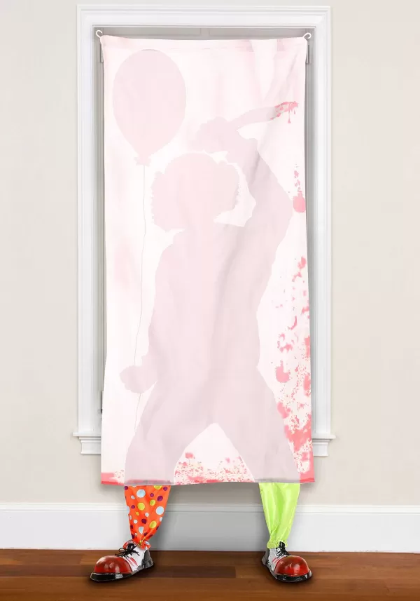 Flash Sale Scary Clown Curtain Decoration Door Decorations