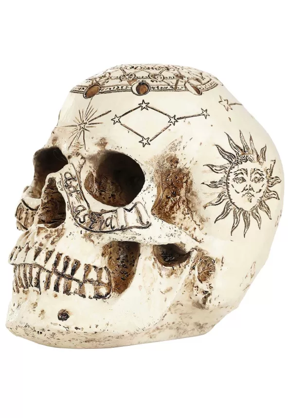 Discount Set Of 2 Lighted 6-Inch Celestial Skulls Decoration Halloween Lights