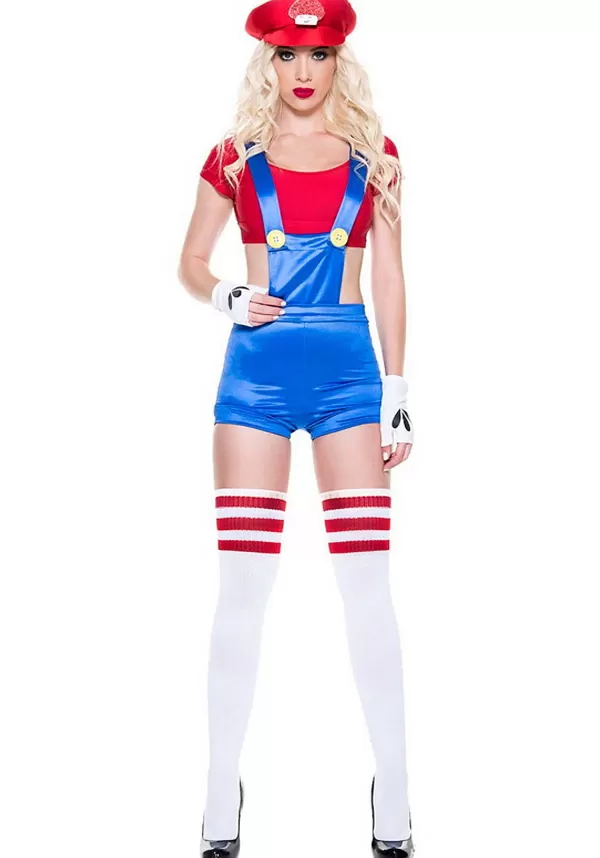 Outlet Sexy Sassy Red Plumber Costume For Women Sexy Costumes