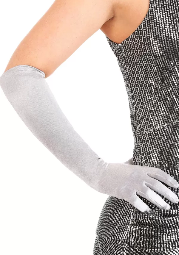 Hot Silver Costume Gloves Gloves