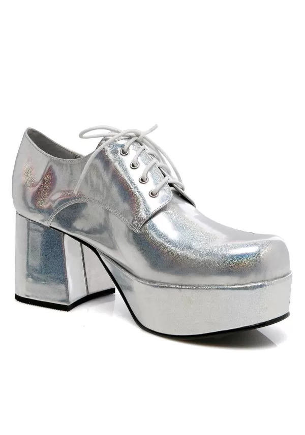 Cheap Silver Hologram Pimp Shoes For Men Boots/Shoes