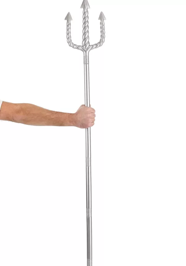 Online Silver Trident Costume Accessory Toy Weapons