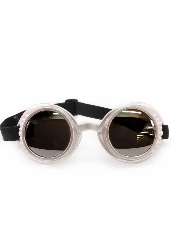 Shop Silver/Mirror Atomic Ray Goggles Glasses / Sunglasses