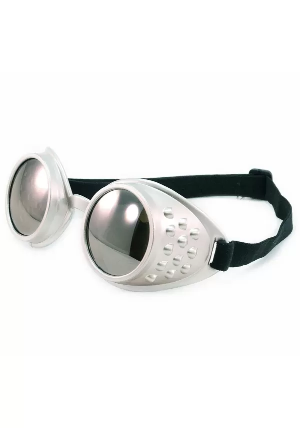 Shop Silver/Mirror Atomic Ray Goggles Glasses / Sunglasses