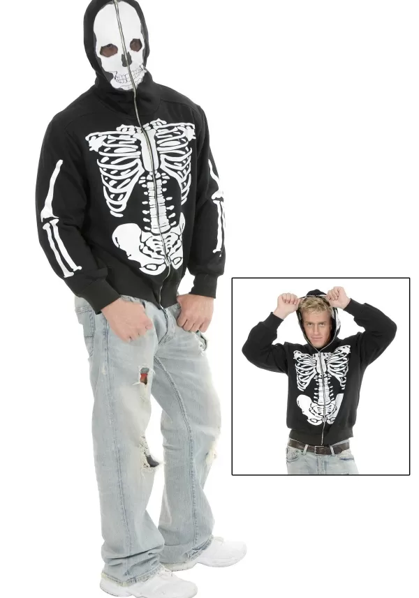 Best Skeleton Hooded Adult Sweatshirt Halloween Clothes
