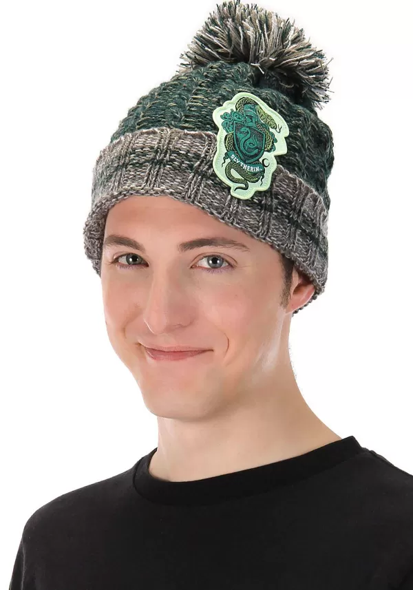 Store Slytherin Heathered Pom Warm Beanie Hats