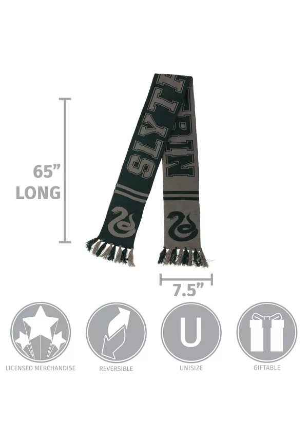 Cheap Slytherin Reversible Winter Knit Scarf Scarves