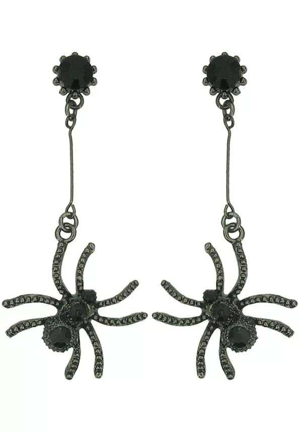 New Spider Rhinestone Earrings Costume Jewelry