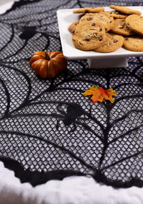 Hot Spider Web Round Halloween Table Cover Decoration Indoor Decorations