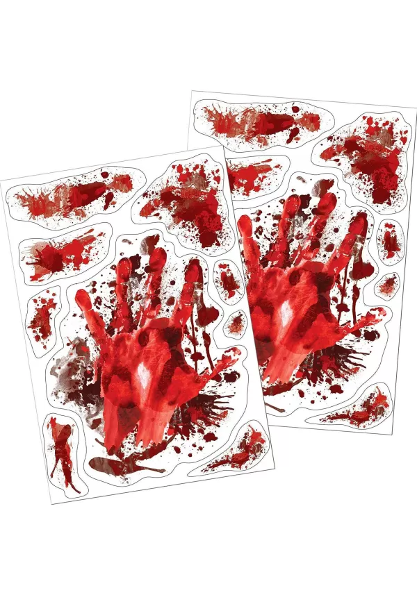 Discount Splattered Blood Window Decoration Clings Door Decorations