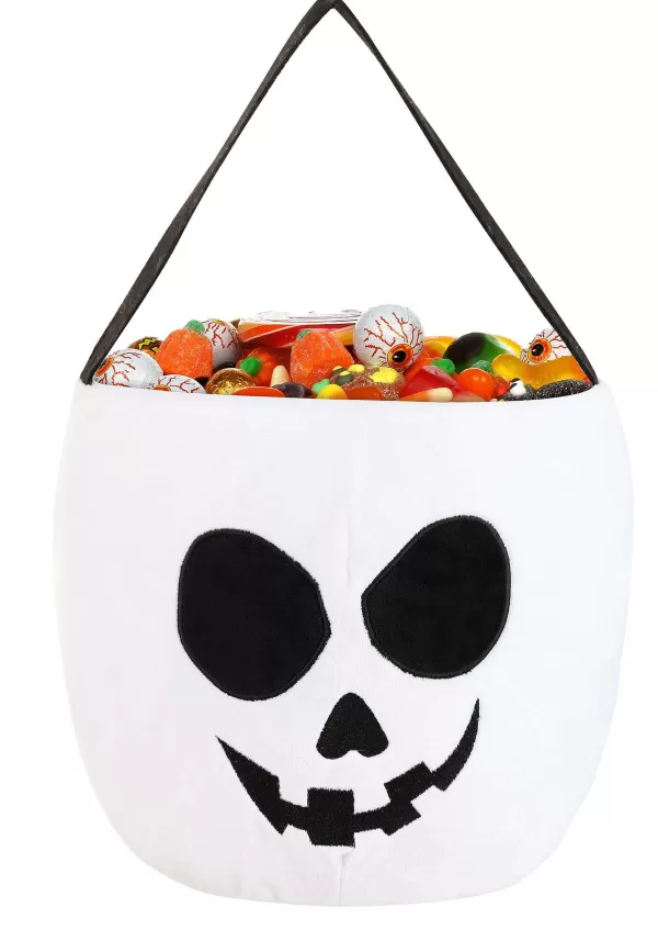 Clearance Spooky Skull Halloween Treat Bag Trick Or Treat Bags / Pails