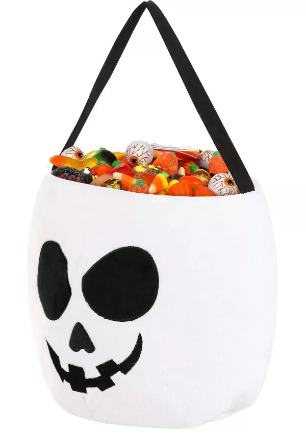 Clearance Spooky Skull Halloween Treat Bag Trick Or Treat Bags / Pails