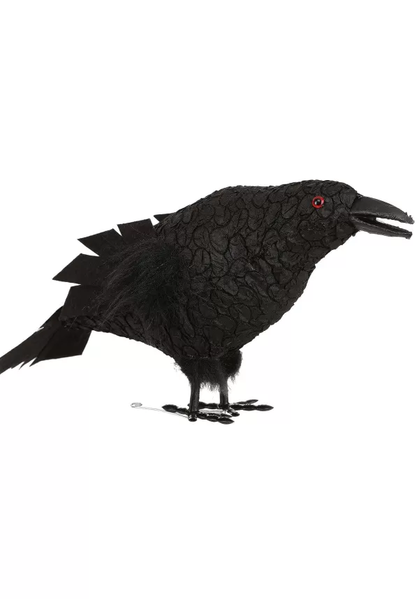 Cheap Squawking Standing Black Crow Decoration Animatronics