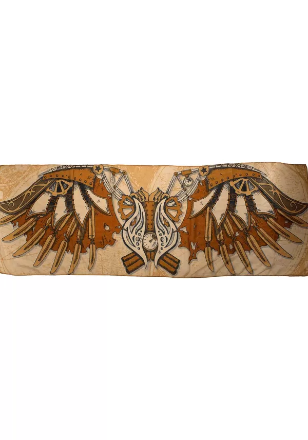 Cheap Steampunk Wings Brown Lightweight Scarf Scarves