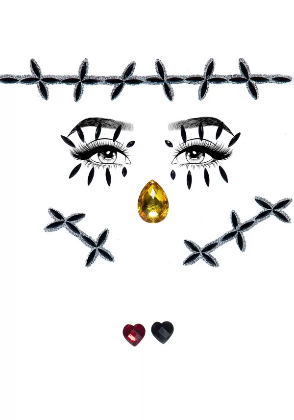 Clearance Stitches Adhesive Face Jewel Kit Costume Jewelry