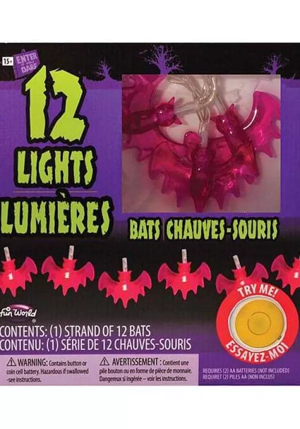 Outlet String Light Of Red Bats Decoration Halloween Lights