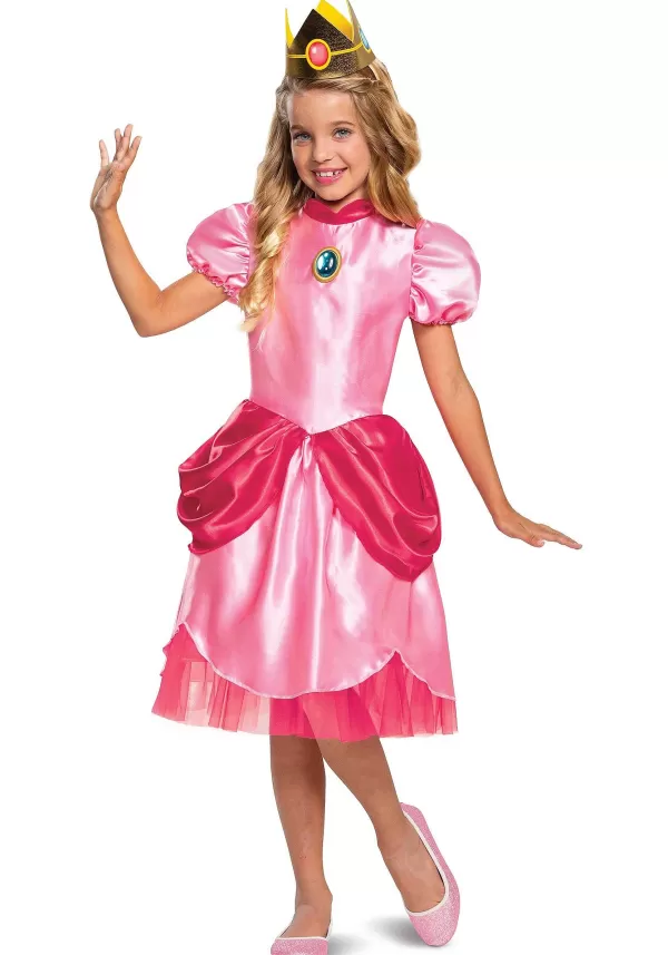 Clearance Super Mario Classic Princess Peach Costume For Girls Girl Costumes