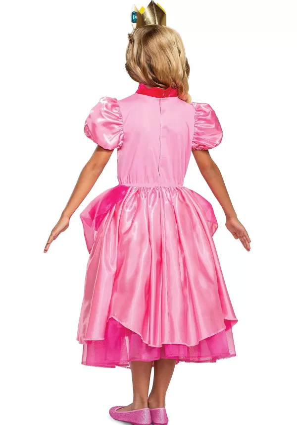 Fashion Super Mario Deluxe Princess Peach Costume For Girls Girl Costumes