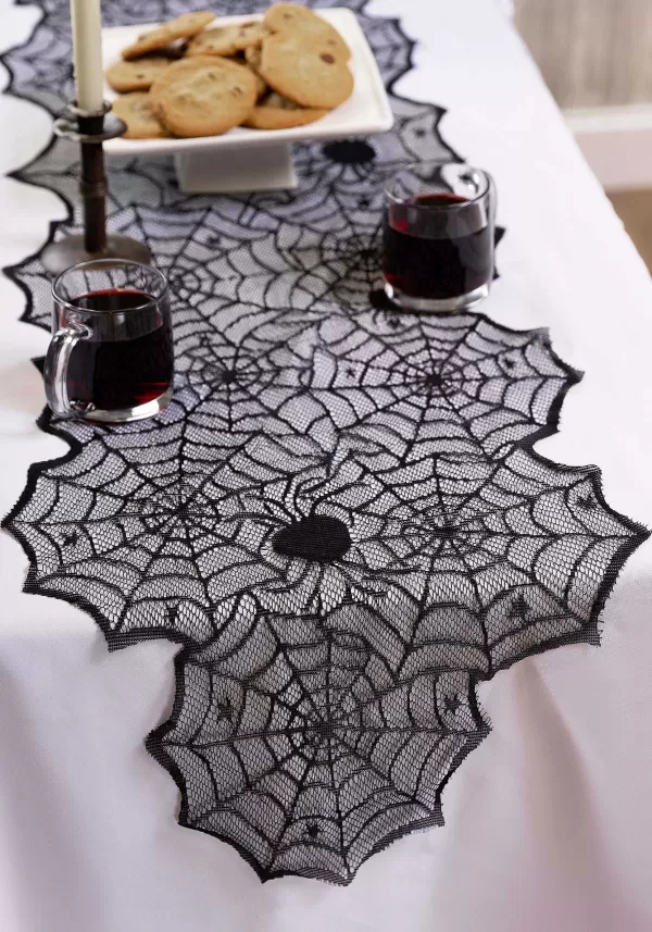 New Swarm Of Spider Webs Table Runner Decoration Indoor Decorations