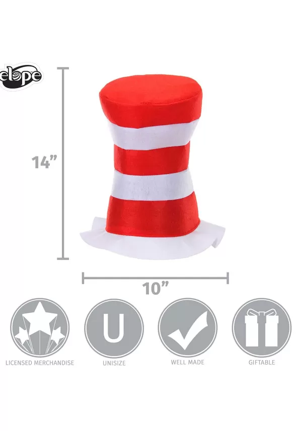 Cheap The Cat In The Hat Felt Stovepipe Costume Accessory For Kids Hats