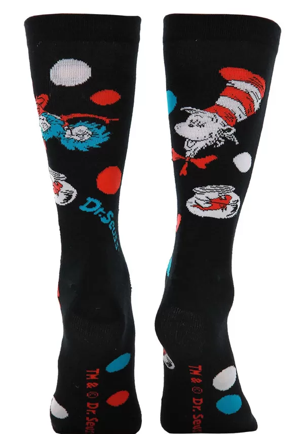 Discount The Cat In The Hat Pattern Socks Adult'S Socks / Slippers