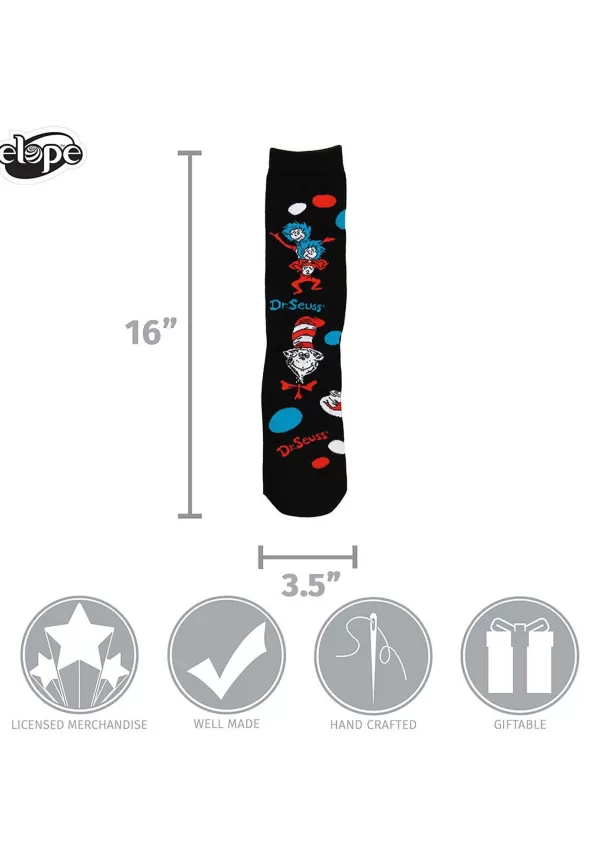 Discount The Cat In The Hat Pattern Socks Adult'S Socks / Slippers