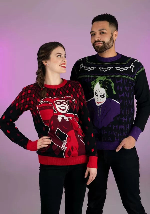 Discount The Joker Dark Knight Ugly Sweater For Adults Halloween Clothes