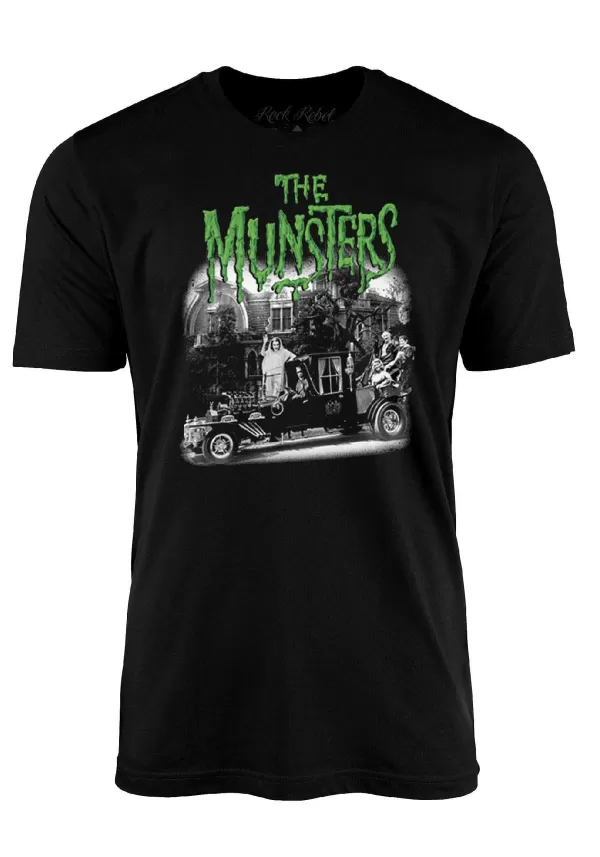 Online The Munsters Family Coach Adult Graphic T-Shirt Halloween Clothes