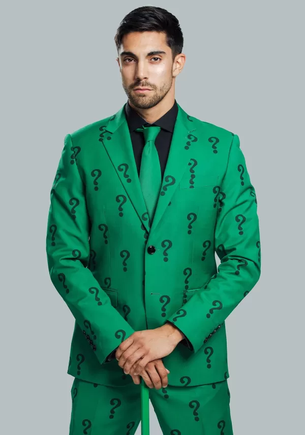 Cheap The Riddler Slim Fit Suit Jacket (Authentic) Halloween Clothes