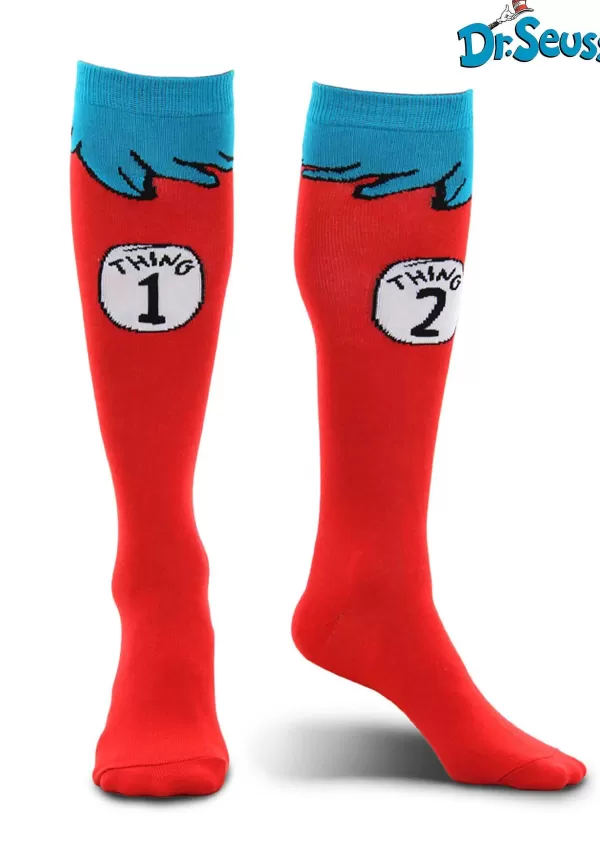 Sale Thing 1 & 2 Costume Socks For Kids Socks / Slippers
