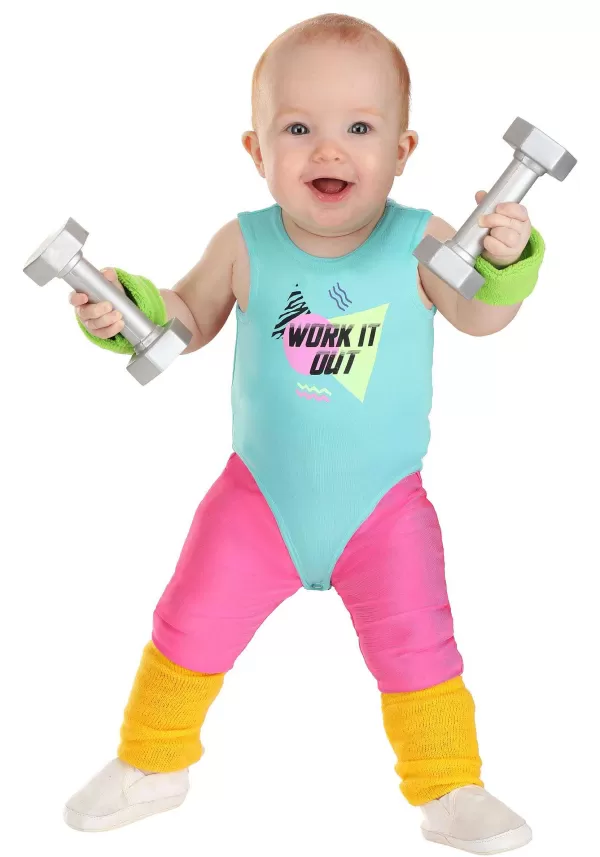 Fashion Totally 80S Workout Costume For Infants Baby Costumes