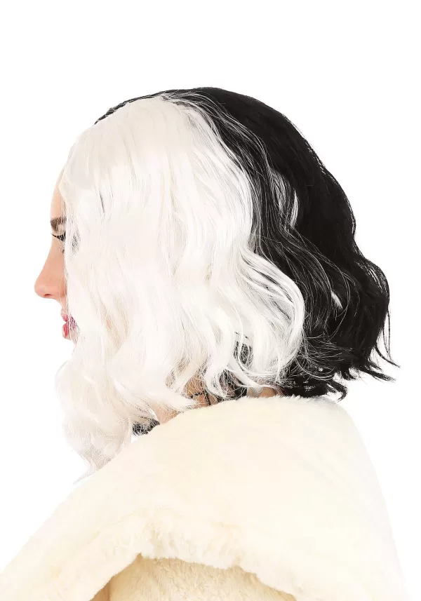 New Trendy Cruella De Vil Wig For Women From Disney'S 101 Dalmatians Wigs