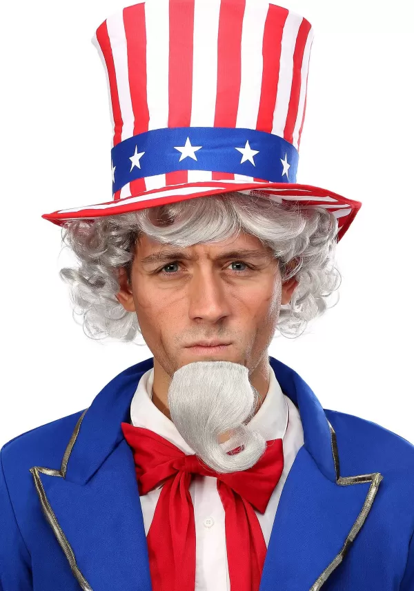 Cheap Uncle Sam Wig & Beard Kit Mustaches / Beards