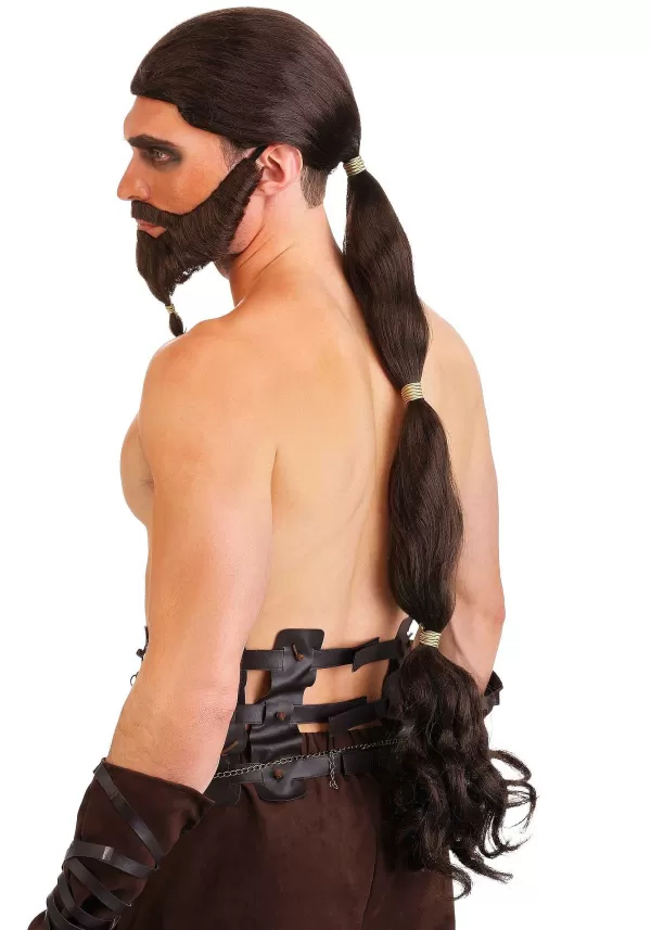 Cheap Warrior King Wig And Beard For Adults Mustaches / Beards