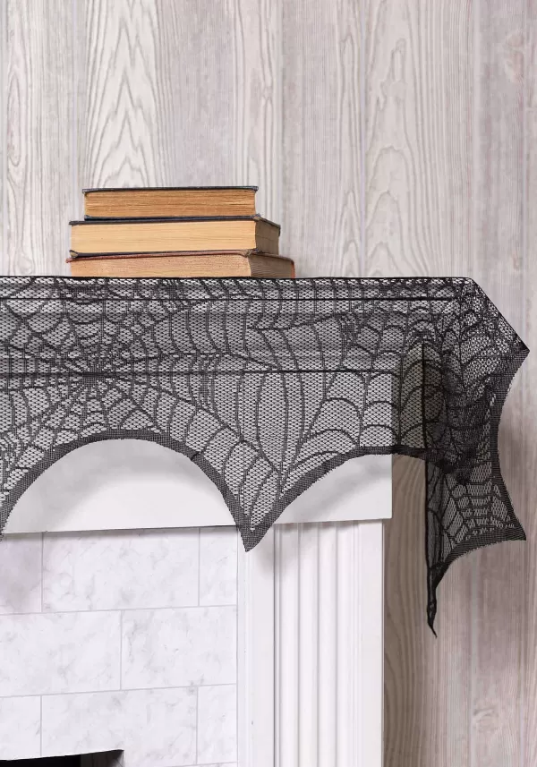 Discount Webs Gone Wild Mantel Halloween Scarf Decoration Indoor Decorations