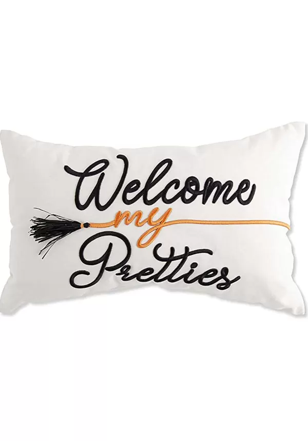 Fashion Welcome My Pretties 19 Inch Embroidered Pillow Indoor Decorations