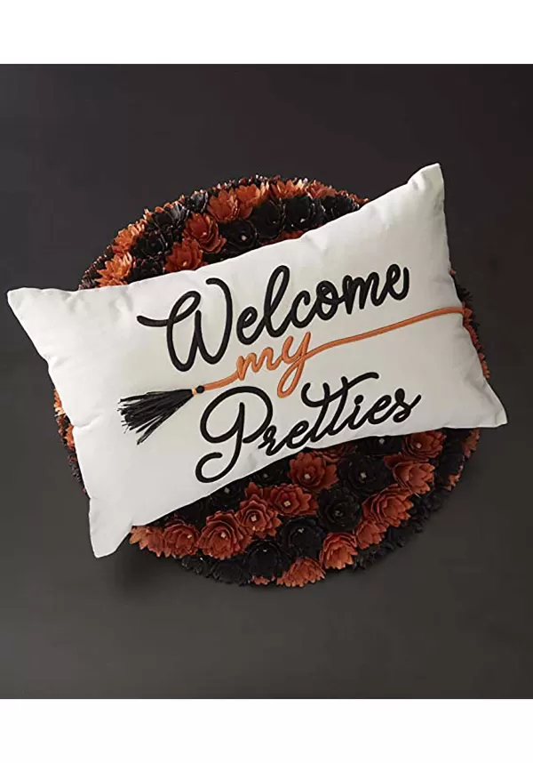 Fashion Welcome My Pretties 19 Inch Embroidered Pillow Indoor Decorations