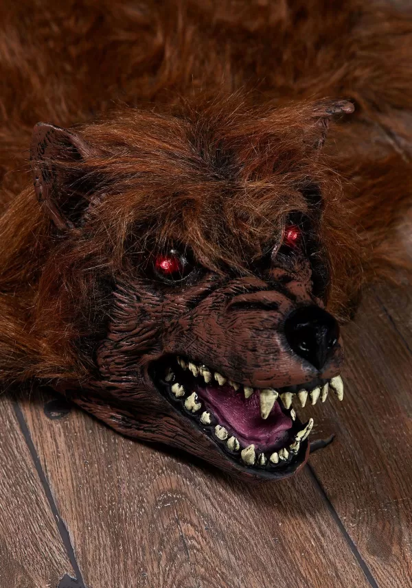 Flash Sale Werewolf Rug With Light And Sound Halloween Decoration Indoor Decorations