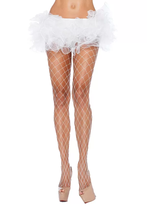 Clearance White Fence Net Pantyhose Fishnet Stockings