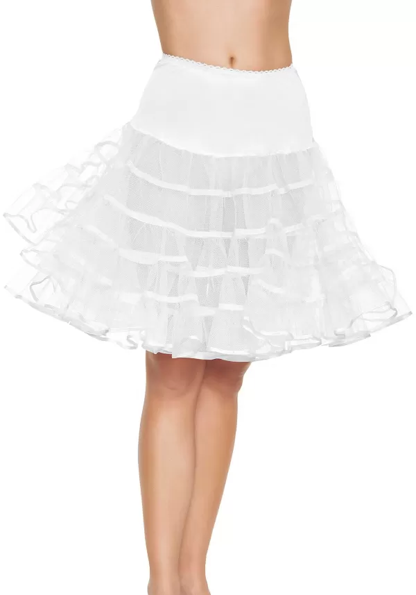 Hot White Knee Length Petticoat Petticoats